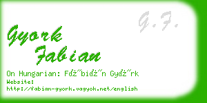 gyork fabian business card